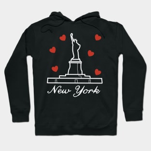 New York City NYC with Heart Love Summer Travel Vintage Hoodie